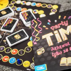 Karty do gry "Party Time" - idealne na najlepsze gry imprezowe. Zabawna gra słowna dla każdego!