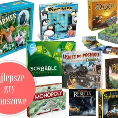 Kolekcja planszówek: Super Farmer, Pingwiny na lodzie, Dixit, Scrabble, Wsiąść do pociągu, Robinson Crusoe, Rebelia, Splendor. Idealne gry z rysowaniem i nie tylko!
