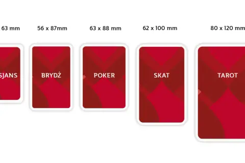 Różne rozmiary kart: Pasjans, Brydż, Poker, Skat, Tarot. Poznaj ich wartości kart i wymiary.