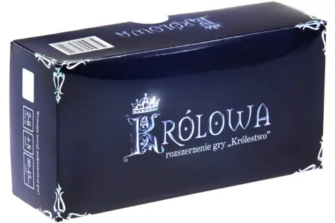 Pudełko gry planszowej "Królowa", rozszerzenie do gry "Królestwo". Gra dla 2-6 graczy, od 8 lat, czas gry 30-45 minut.
