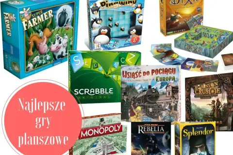 Kolekcja planszówek: Super Farmer, Pingwiny na lodzie, Dixit, Scrabble, Wsiąść do pociągu, Robinson Crusoe, Rebelia, Splendor. Idealne gry z rysowaniem i nie tylko!